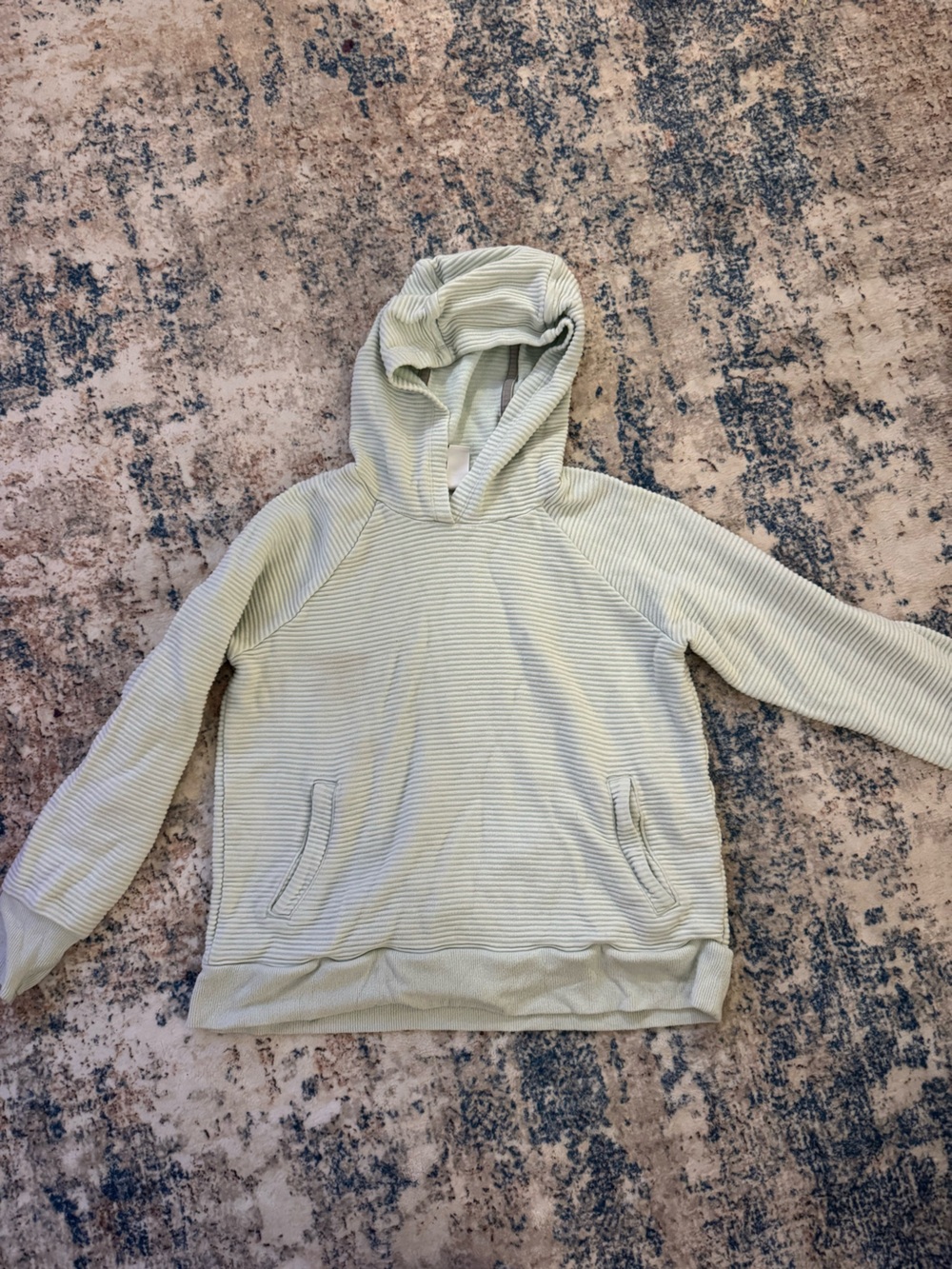 Athleta Girl’s Ribbed Hoodie Size Large (12) Mint Green
